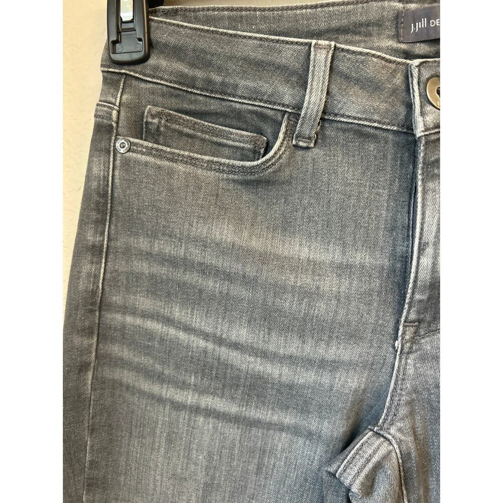 J. Jill Boyfriend Gray Straight Leg Ankle Stretch Jean Size 4 - Picture 4 of 11